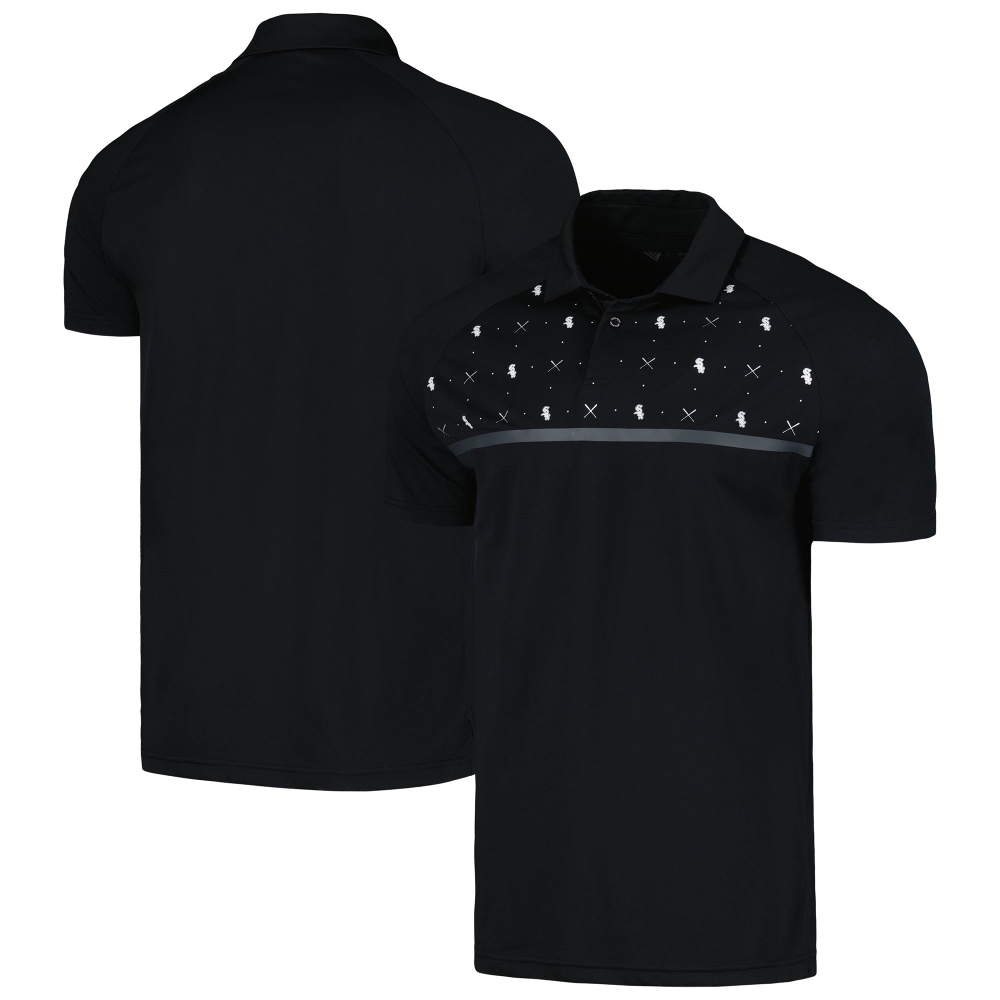 Men's Levelwear Black Chicago White Sox Sector Batter Up Raglan Polo ...