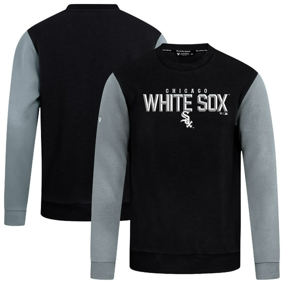 Men's Levelwear Black Chicago White Sox Throwback Ultimate Carve Sweatshirt