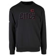 thumbnail image 1 of Men's Levelwear Black Cincinnati Reds City Connect Zane Core Logo Pullover Sweatshirt, 1 of 1