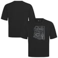 thumbnail image 1 of Men's Levelwear Black Cincinnati Reds Sunrise Luxe Signature Knit T-Shirt, 1 of 3