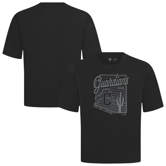 Men's Levelwear Black Cleveland Guardians Sunrise Luxe Signature Knit T-Shirt