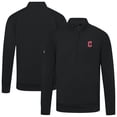 thumbnail image 1 of Men's Levelwear  Black Cleveland Guardians Upright Insignia Tri-Blend Quarter-Zip Pullover, 1 of 3