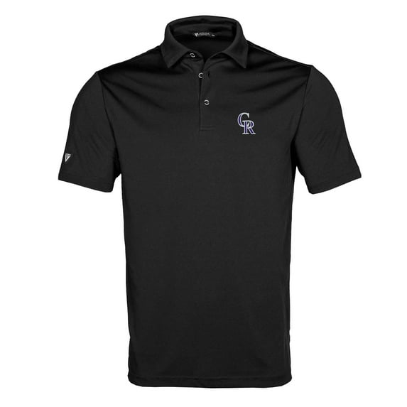 Men's Levelwear Black Colorado Rockies Original Insignia 2.0 Polo
