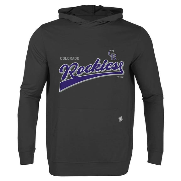 Men's Levelwear  Black Colorado Rockies  Relay 2.0 Retro Pullover Hoodie