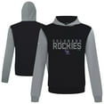 thumbnail image 1 of Men's Levelwear Black Colorado Rockies Throwback Carve Ultimate Hoodie, 1 of 3