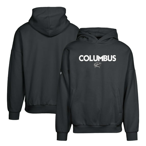 Men's Levelwear Black Columbus Blue Jackets Contact City Capsule Pullover Hoodie
