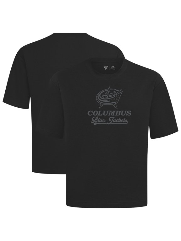Men's Levelwear Black Columbus Blue Jackets Shadow Surge Luxe Signature Knit T-Shirt