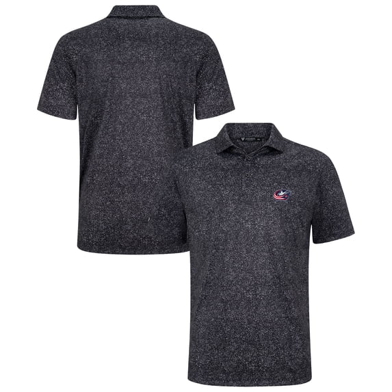 Men's Levelwear Black Columbus Blue Jackets Speckle Polo