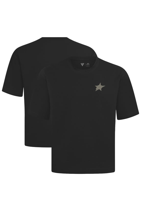 Men's Levelwear Black Dallas Stars Copper Oversized Luxe Signature Knit T-Shirt