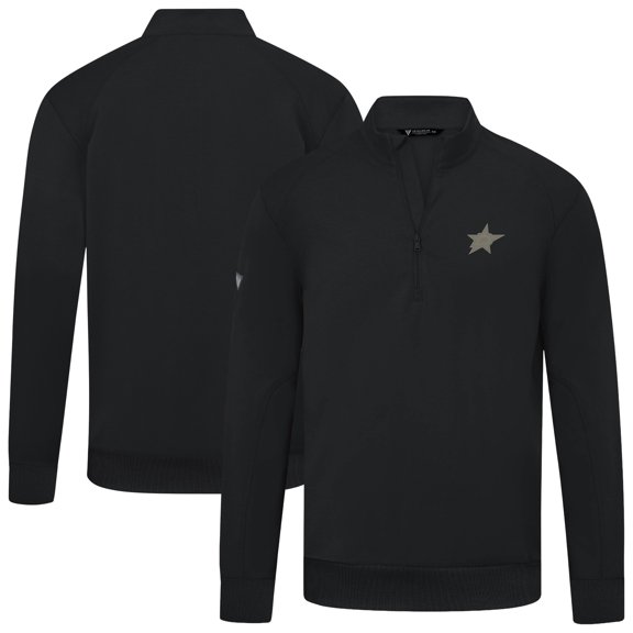 Men's Levelwear Black Dallas Stars Copper Upright Quarter-Zip Pullover