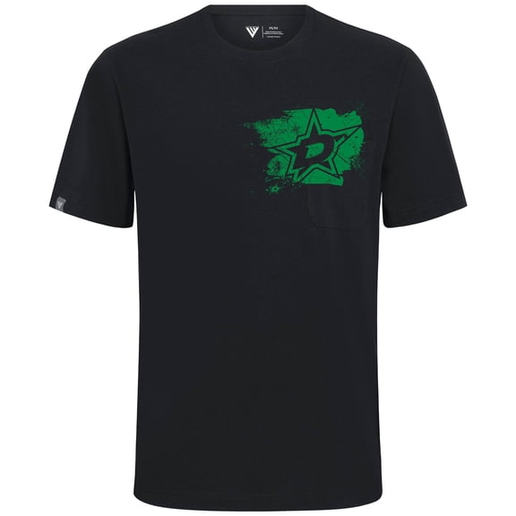 Men's Levelwear  Black Dallas Stars  Focal Blasted T-Shirt