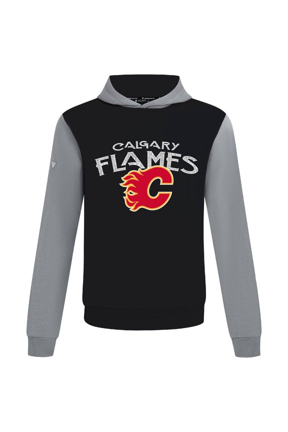 Men's Levelwear Black/Gray Calgary Flames Ultimate Mission Pullover Hoodie