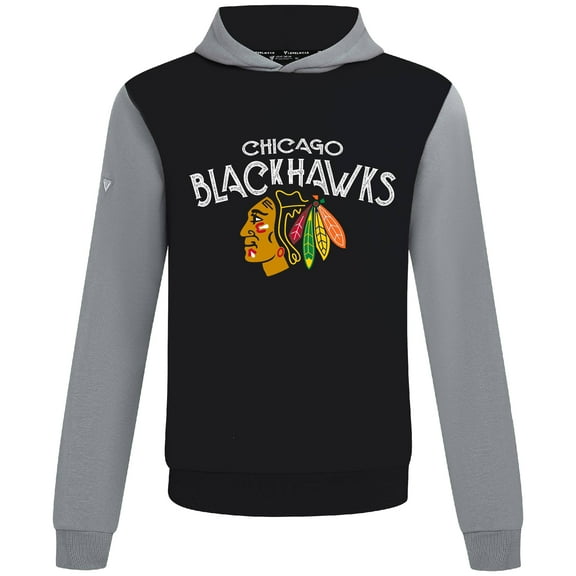 Men's Levelwear Black/Gray Chicago Blackhawks Ultimate Mission Pullover Hoodie