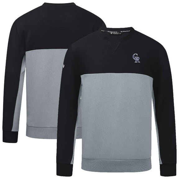 Men's Levelwear Black/Gray Colorado Rockies Legacy Insignia 2.0 Pullover Sweatshirt