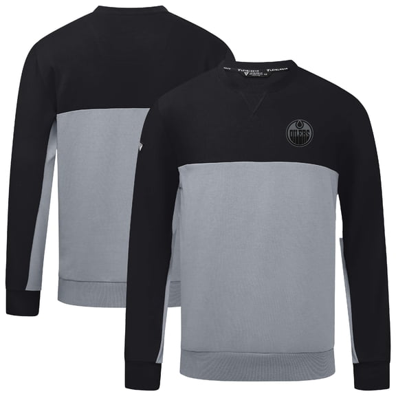Men's Levelwear Black/Gray Edmonton Oilers Legacy Nightfall Pullover Sweatshirt