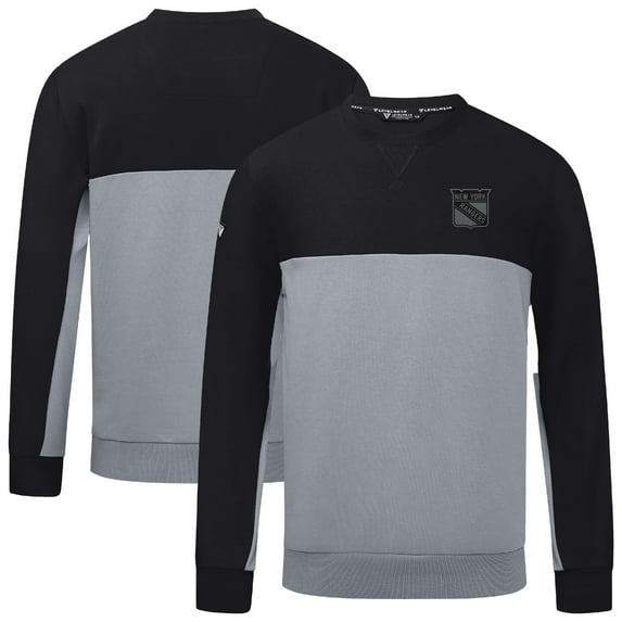 Men's Levelwear Black/Gray New York Rangers Legacy Nightfall Pullover Sweatshirt