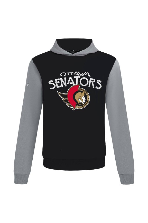 Men's Levelwear Black/Gray Ottawa Senators Ultimate Mission Pullover Hoodie