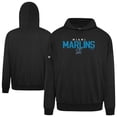 thumbnail image 1 of Men's Levelwear  Black Miami Marlins Contact Carve Hoodie, 1 of 3