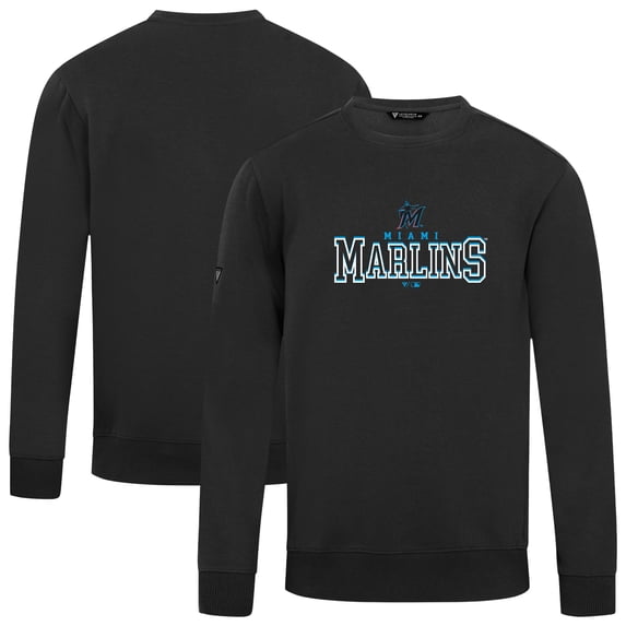 Men's Levelwear Black Miami Marlins Zane Journey Sweatshirt