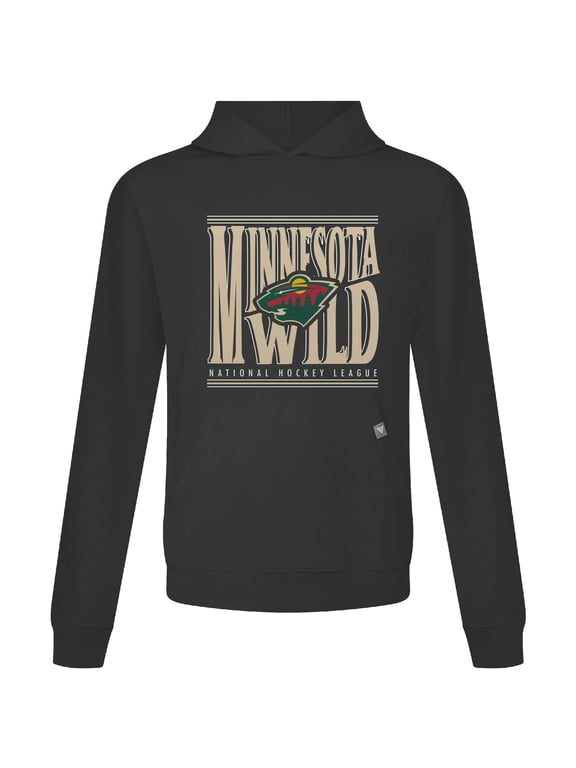 Men's Levelwear Black Minnesota Wild Relay Powerhouse Pullover Hoodie