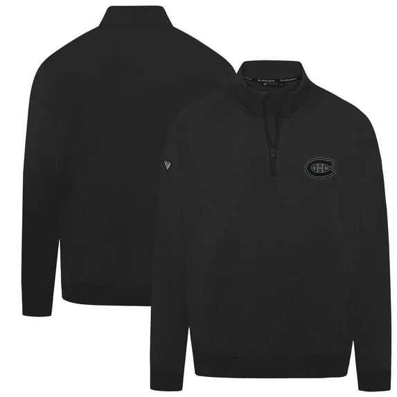 Men's Levelwear Black Montreal Canadiens Murray Nightfall Quarter-Zip Jacket