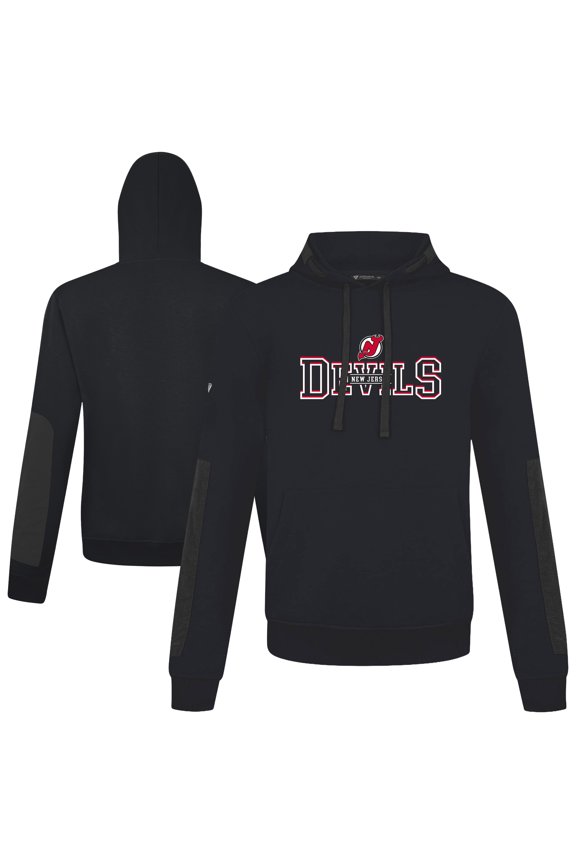 Men's Levelwear Black New Jersey Devils Bombay Journey Pullover Hoodie