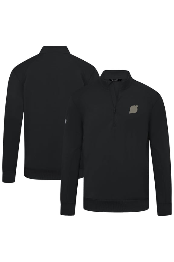 Men's Levelwear Black New Jersey Devils Copper Upright Quarter-Zip Pullover