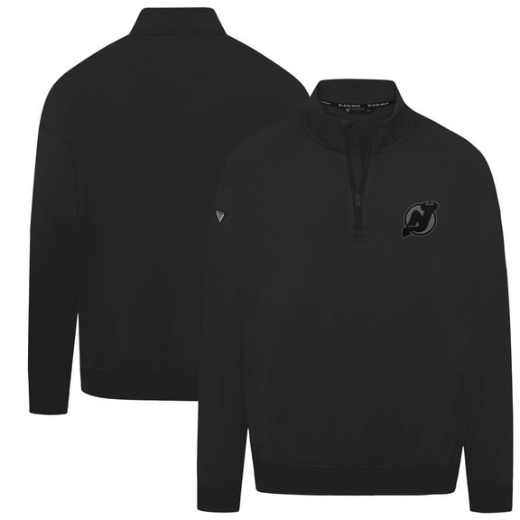 Men's Levelwear Black New Jersey Devils Murray Nightfall Quarter-Zip Jacket