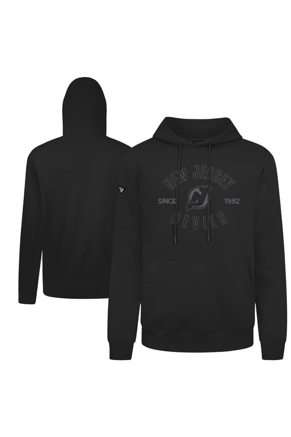 Men's Levelwear Black New Jersey Devils Podium Abyssal Pullover Hoodie