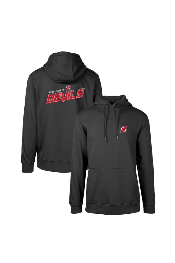 Men's Levelwear Black New Jersey Devils Podium Insignia Core Pullover Hoodie