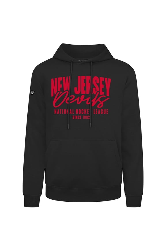 Men's Levelwear Black New Jersey Devils Podium Response Pullover Hoodie