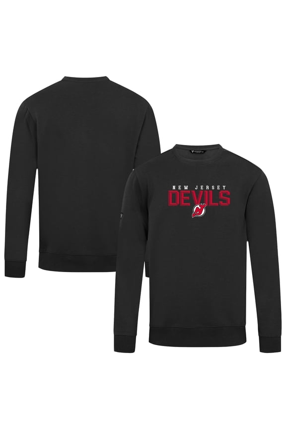 Men's Levelwear Black New Jersey Devils Zane Carve Pullover Sweatshirt