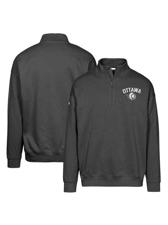 Men's Levelwear Black Ottawa Senators Murray City Capsule Quarter-Zip Sweatshirt