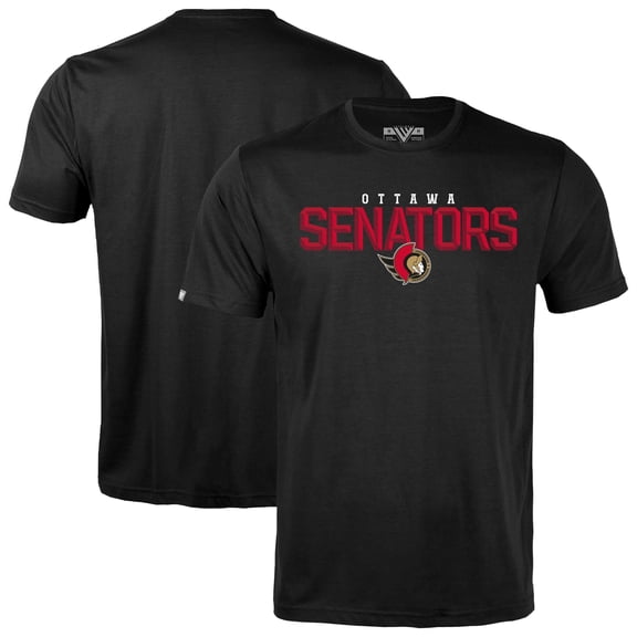 Men's Levelwear Black Ottawa Senators Richmond Carve T-Shirt