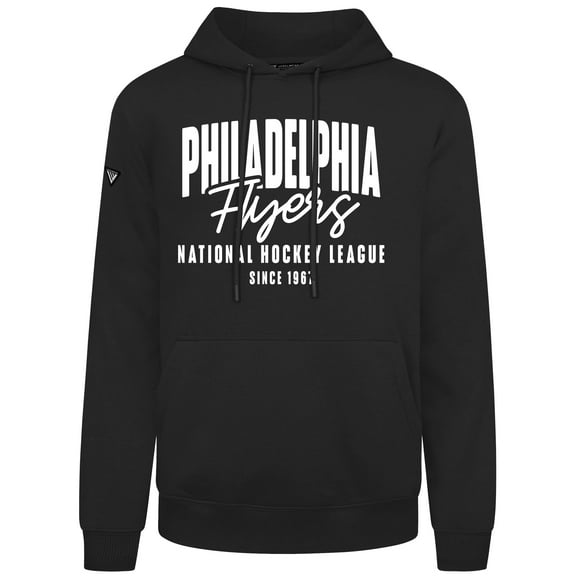 Men's Levelwear Black Philadelphia Flyers Podium Response Pullover Hoodie
