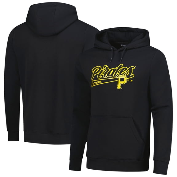 Men's-Levelwear  Black Pittsburgh Pirates Podium Fleece Pullover Hoodie