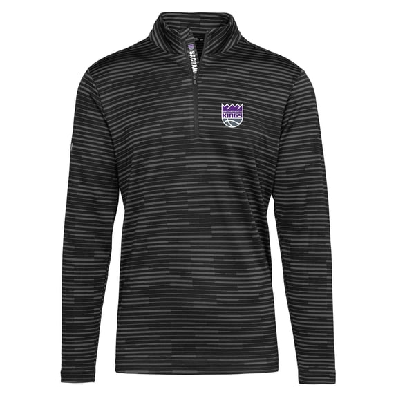 Men's Levelwear Black Sacramento Kings Gear Insignia Core Quarter-Zip Pullover Top