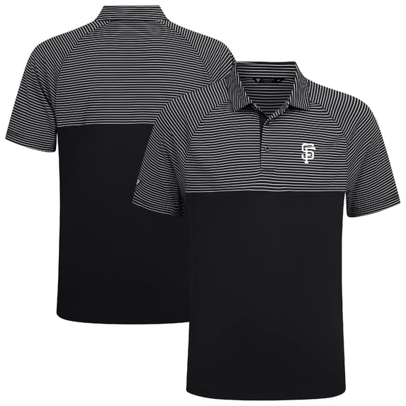 Men's Levelwear Black San Francisco Giants Classic Stripes Insignia 2.0 Polo
