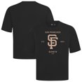 thumbnail image 1 of Men's Levelwear Black San Francisco Giants Crossway Oversized Luxe Signature Knit T-Shirt, 1 of 3