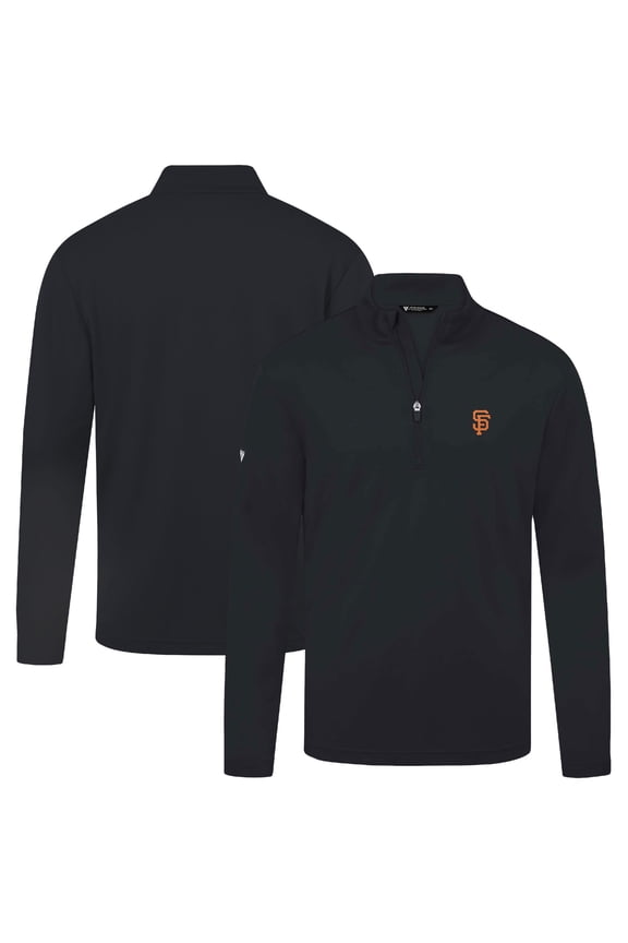 Men's Levelwear Black San Francisco Giants Heron Insignia 2.0 Quarter-Zip Jacket
