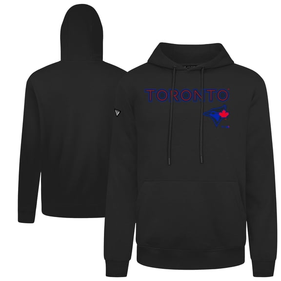Men's Levelwear  Black Toronto Blue Jays City Connect Podium Back Splash Pullover Hoodie