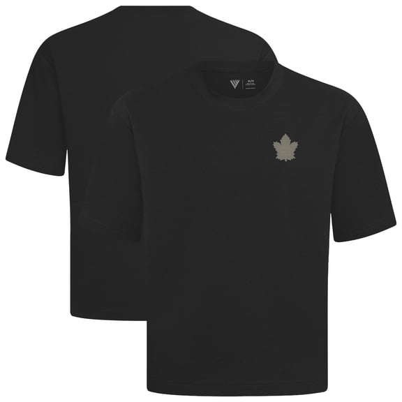 Men's Levelwear  Black Toronto Maple Leafs Copper Oversized Luxe Signature Knit T-Shirt