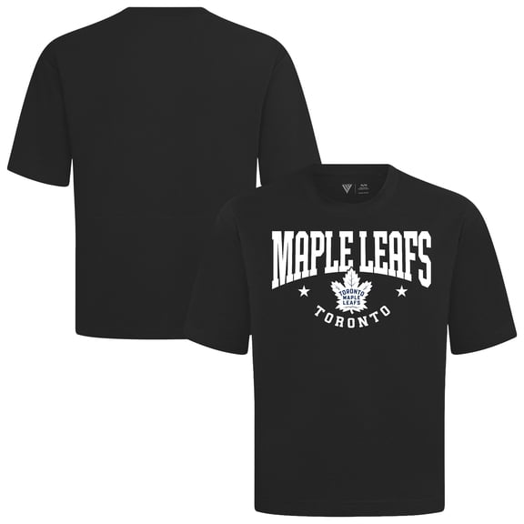 Men's Levelwear Black Toronto Maple Leafs Luxe Signature Knit T-Shirt