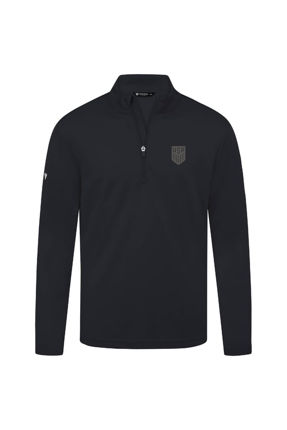 Men's Levelwear Black USMNT Heron Quarter-Zip Sweatshirt