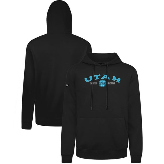 Men's Levelwear Black Utah Hockey Club Podium Ice Wall Pullover Hoodie