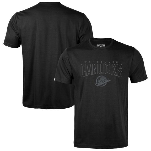 Men's Levelwear Black Vancouver Canucks Richmond Darkmoon T-Shirt