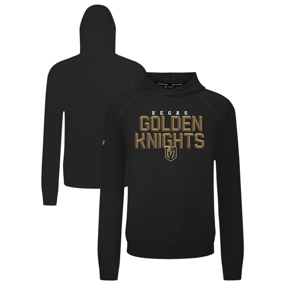Men's Levelwear Black Vegas Golden Knights Mandate Carve Tri-Blend Pullover Hoodie