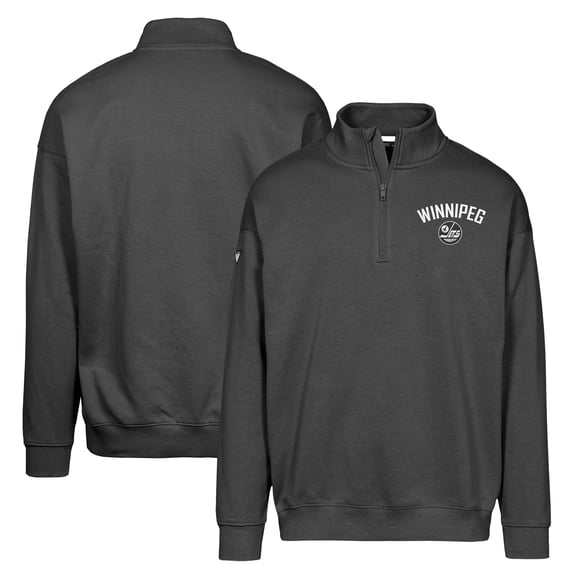 Men's Levelwear Black Winnipeg Jets Murray City Capsule Quarter-Zip Sweatshirt