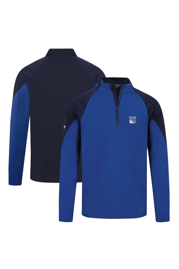 Men's Levelwear Blue New York Rangers Cadet Insignia Core Quarter-Zip Pullover Top