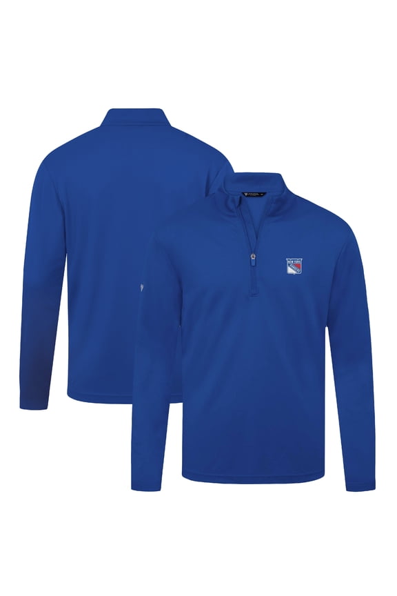 Men's Levelwear Blue New York Rangers Heron Insignia Core Quarter-Zip Jacket